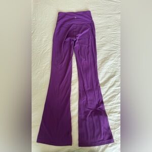 Lululemon Purple High-Waist Flare Leggings